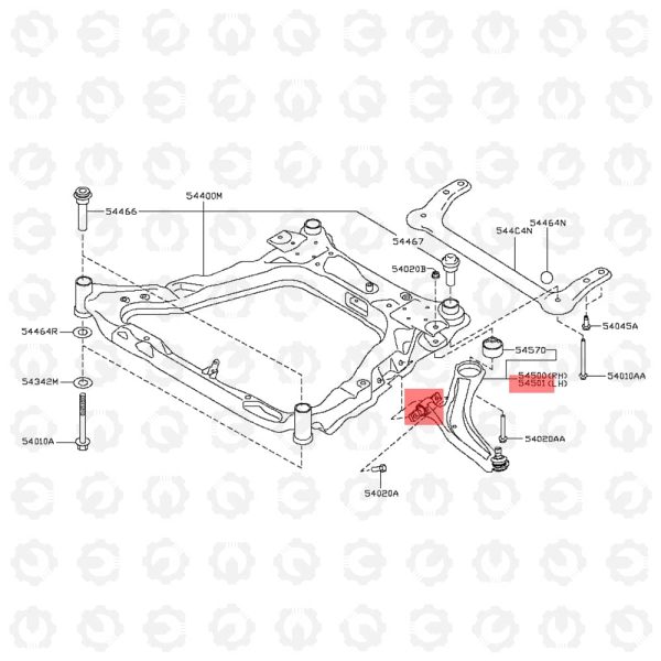 بوش طبق پاپیونی نیسان ایکس تریل 2008-2020 برند شماکو - تصویر 6