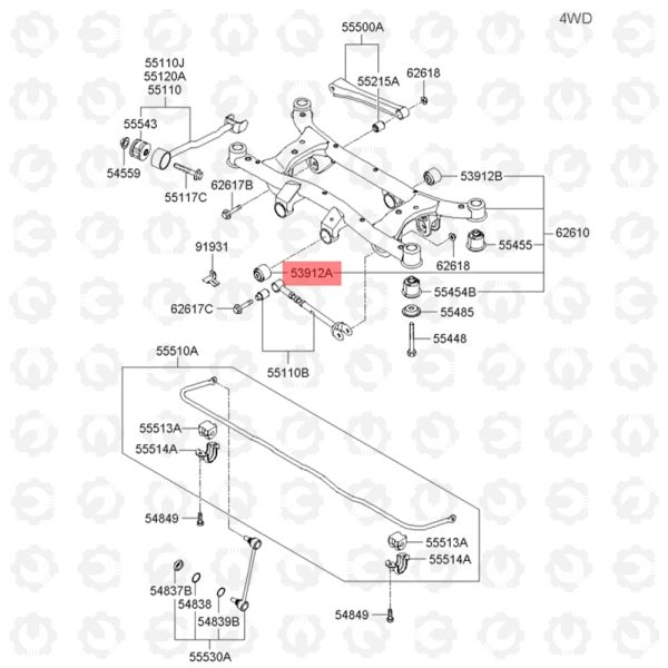 بوش دیفرانسیل هیوندای وراکروز ix55 برند شماکو - تصویر 5