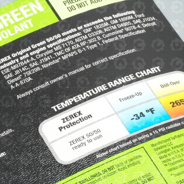 ضد یخ سبز والوالین Zerex Original Green - تصویر 4