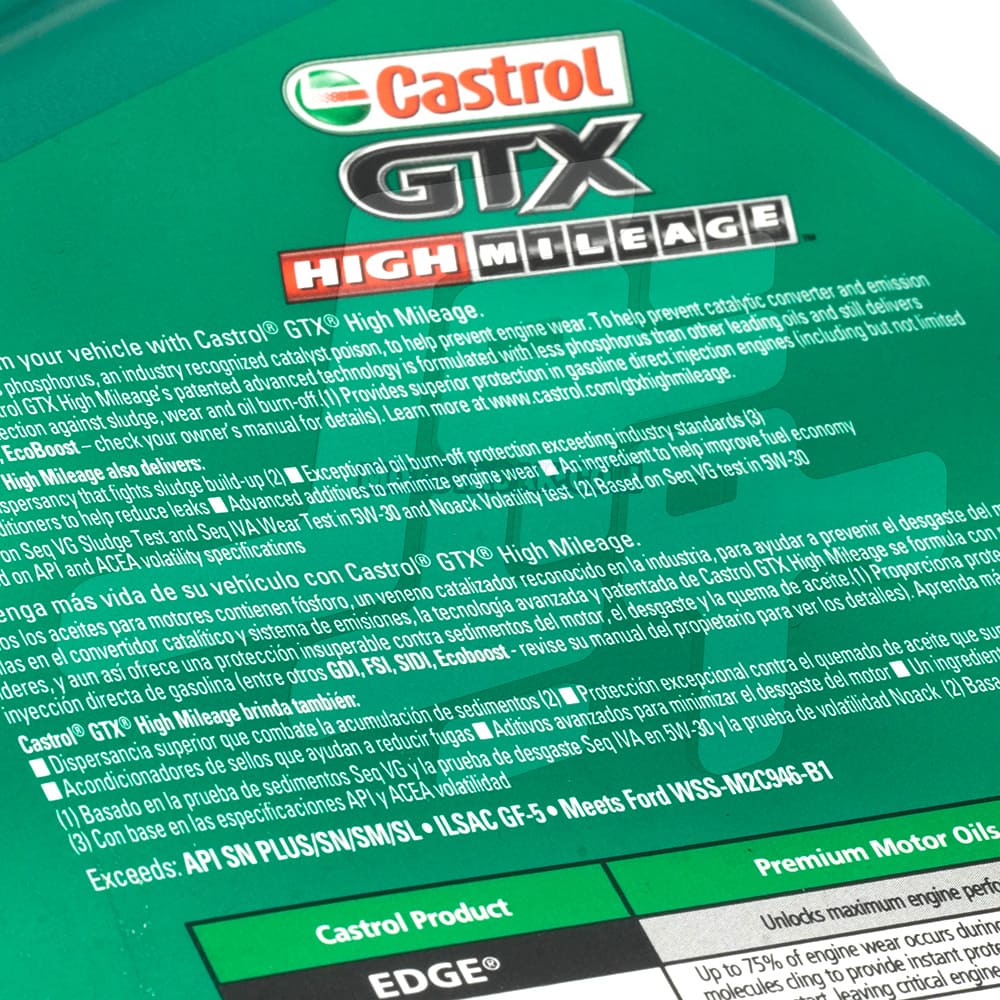 روغن موتور کاسترول GTX HIGH MILEAGE 5W-30 - تصویر 3