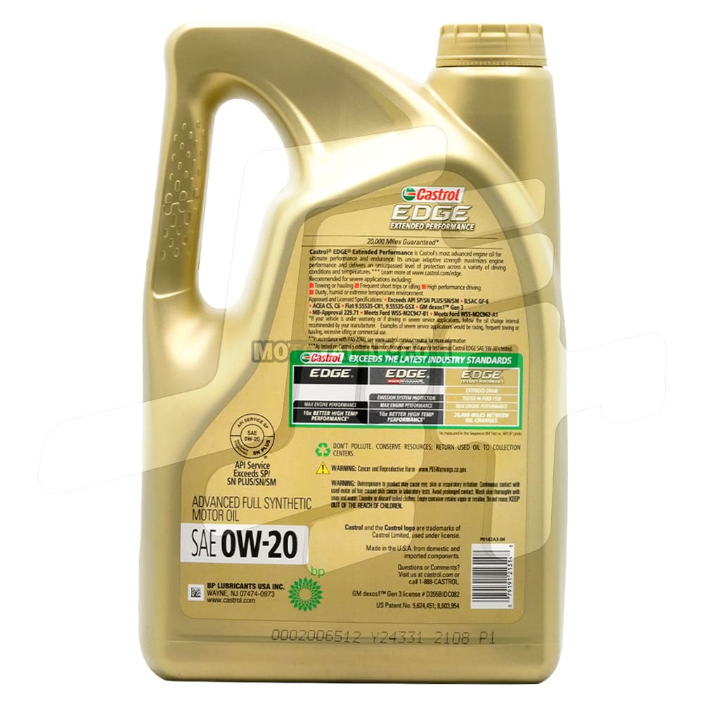 روغن موتور کاسترول ادج Castrol EDGE EP 0W-20 - تصویر 2