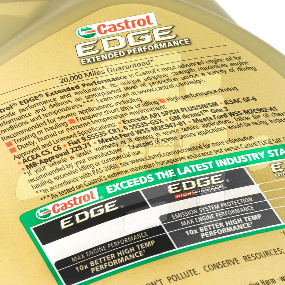 روغن موتور کاسترول ادج Castrol EDGE EP 0W-20 - تصویر 3