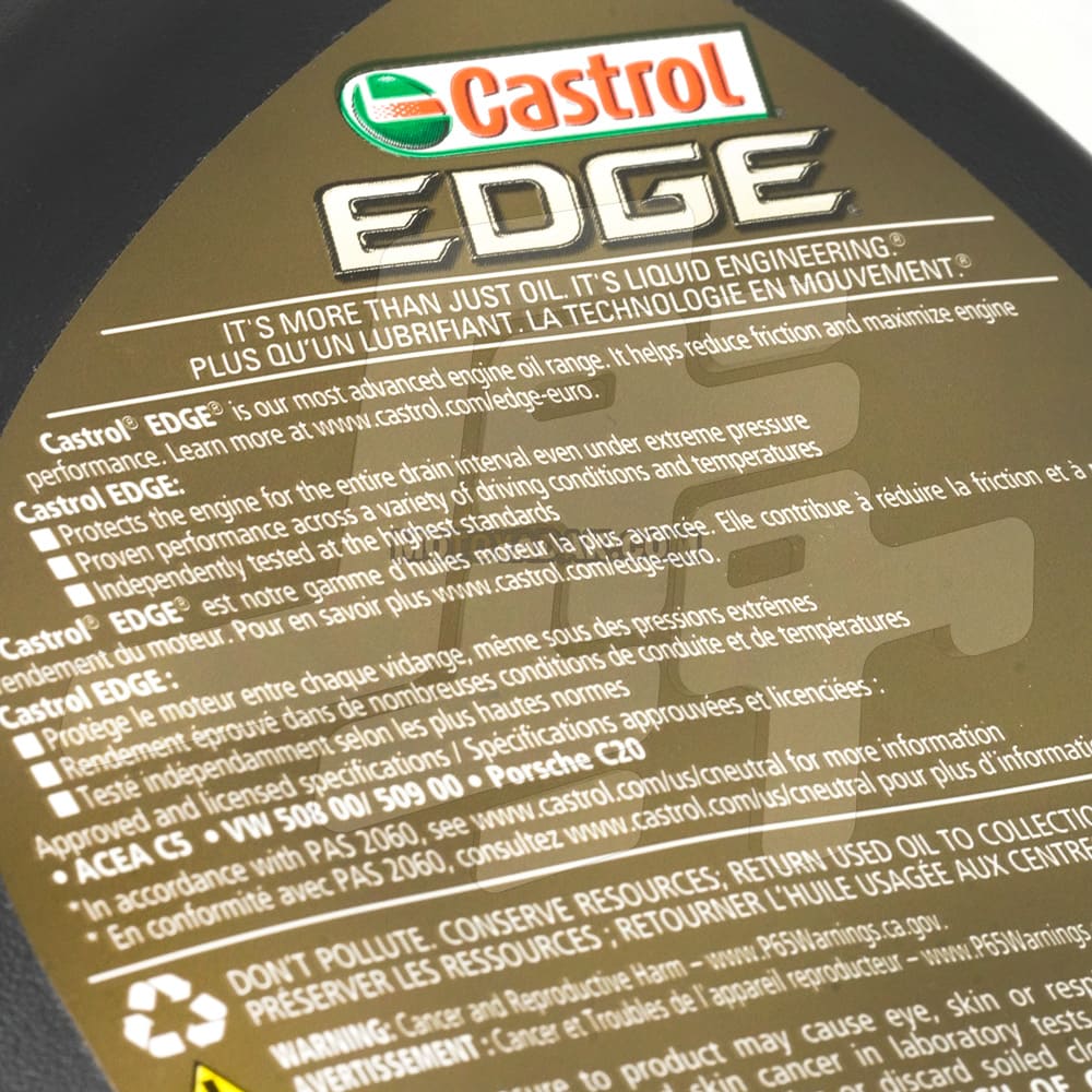 روغن موتور کاسترول ادج CASTROL EDGE EURO CAR 0W-20 LL-V - تصویر 3